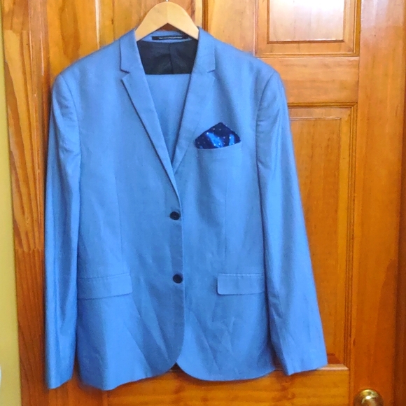 H&M Suits & Blazers Excellent Condition H M Light Blue Slim Suit